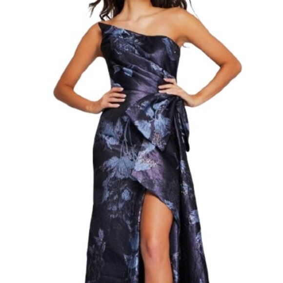 NWT Jovani 40308 Jacquard Evening Dress Print Size 14 - Picture 1 of 6
